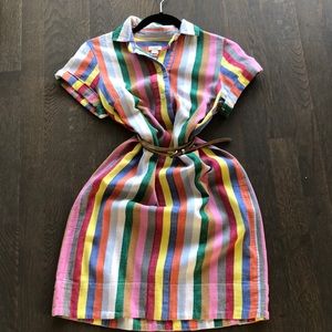Jcrew rainbow stripe dress